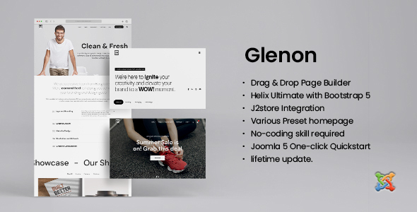 Glenon – Creative J2Commerce Joomla Templates