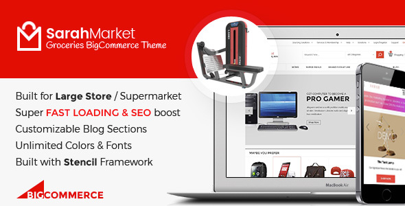 SarahMarket – Large Store Grocery Responsive BigCommerce Theme