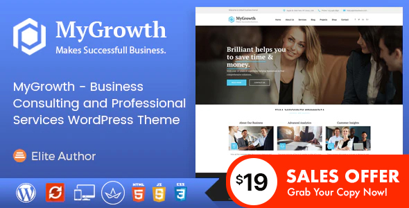 My Growth – Business Consulting and Professional Services WordPress Theme