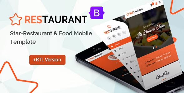 Star – Restaurant and Food Mobile Bootstrap Template