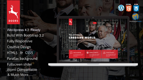 Doors – Parallax Responsive One Page wordpress theme