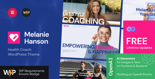 Melanie Hanson – Life & Health Coach WordPress Theme + Store