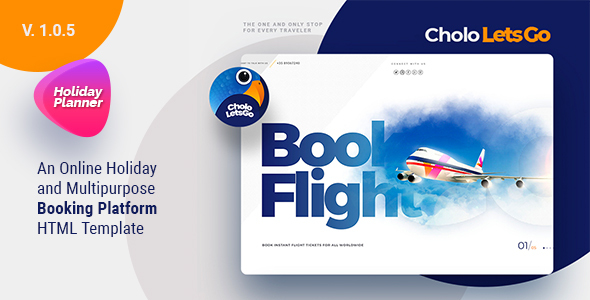 Cholo – A Online Holiday And Multipurpose Booking Platform HTML Template