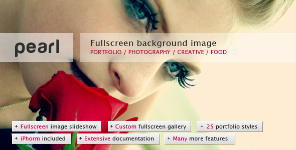 Pearl – Light Full Screen Background Template