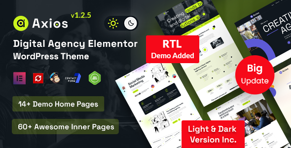 Axios – Digital Agency WordPress Theme