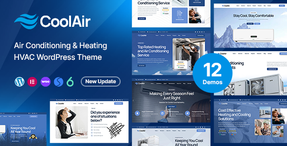 Coolair – Air Conditioning & Heating HVAC WordPress Theme