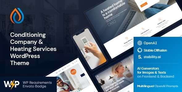 AirSupply – Conditioning Company and Heating Services WordPress Theme + RTL