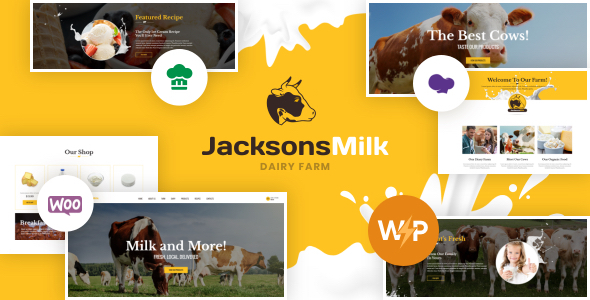 Dairy Farm – Eco Products, Milk & Cheese WordPress Theme
