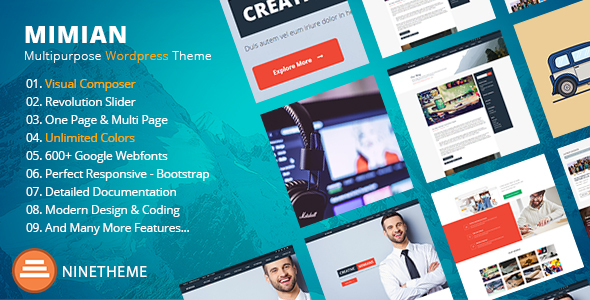 Mimian – Business WordPress Onepage