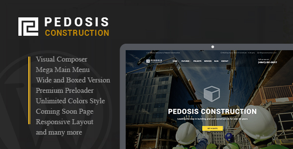 Pedosis – Construction Responsive WordPress Theme