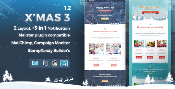 X’mas 3 – Responsive Email Template