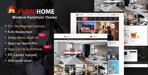 FurniHome – Furniture Shop WordPress WooCommerce Theme