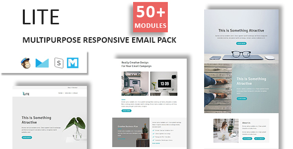Lite – Email Template Multipurpose Responsive with Stampready Builder Access