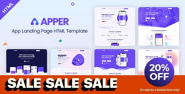 APPER – App Landing Page HTML Template