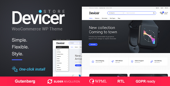 Devicer  – Electronics, Mobile & Tech Store WordPress Theme
