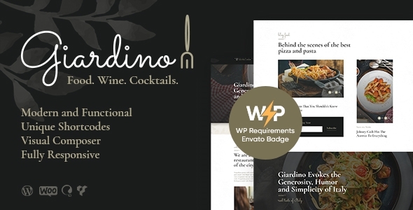 Giardino – Italian Restaurant WordPress Theme