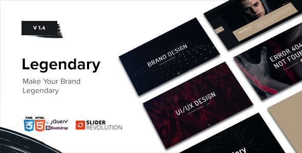 Legendary – One Page Parallax HTML Template
