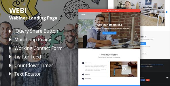 Webi – Webinar Landing Page