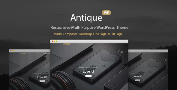 Antique – Responsive Personal Portfolio WordPress Theme