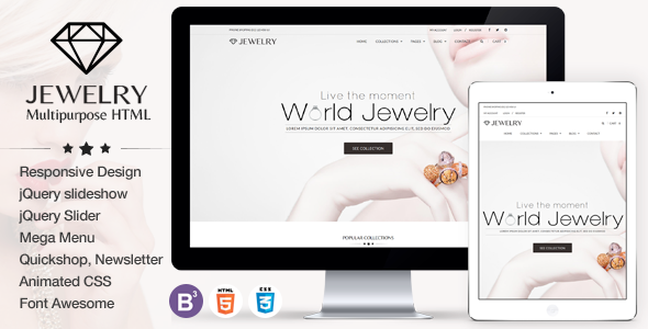 Jewelry – eCommerce Responsive HTML5 Template