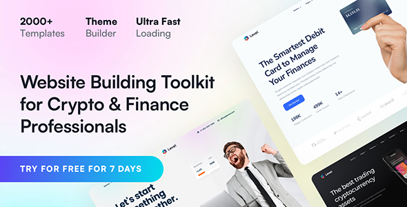 Level – Financial Technology & Crypto WordPress Theme