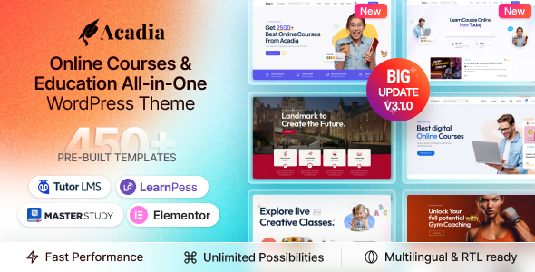 Education WordPress Theme – Acadia