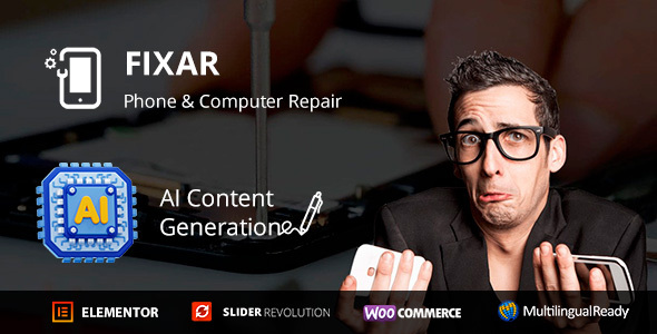 Fixar – Phone & Computer AI Repair WordPress Theme