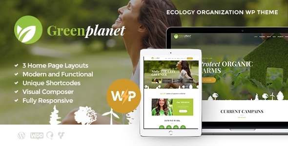 Green Planet – Ecology & Environmental Protection Non-Profit WordPress Theme