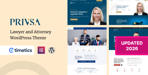 Privsa – Attorney and Lawyer WordPress Theme