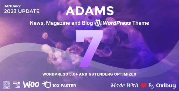 Adams – Responsive Retina WordPress News, Magazine, Blog