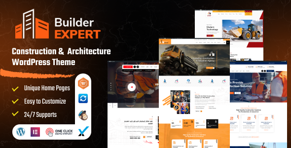 Builder Expert – Construction and Architecture WordPress Theme