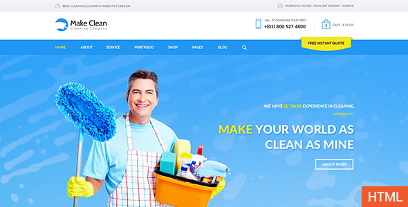 Make Clean – Responsive HTML Template