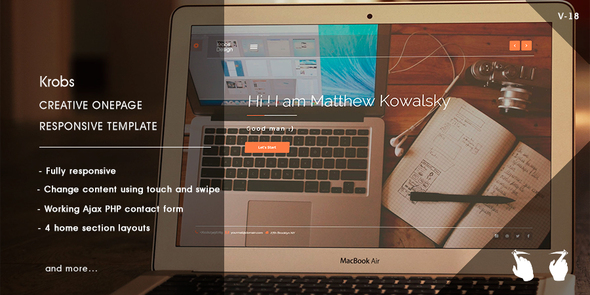 Krobs – Personal  Onepage Responsive Template