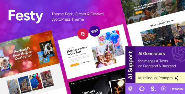 Festy – Theme Park, Funfair, Circus & Festival WordPress Theme