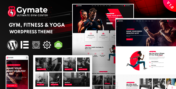 Gymat –  Fitness and Gym WordPress Theme