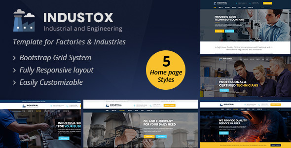 Industox – Industrial And Engineering HTML Template