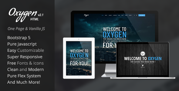 Oxygen – Creative One Page Template