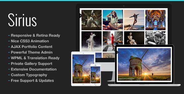Sirius – Photography WordPress