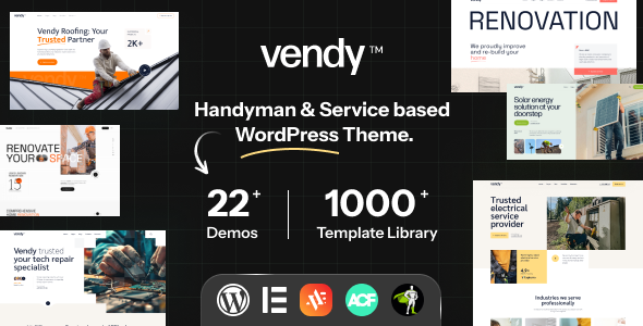 Vendy – Service Elementor Theme for Small Business