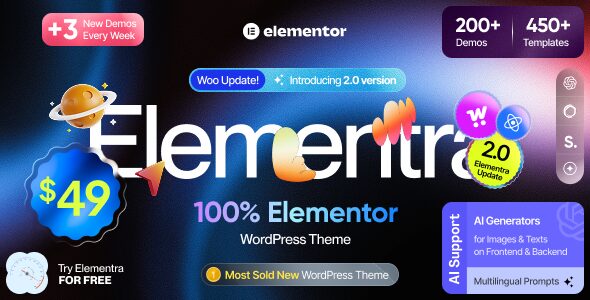 Elementra – 100% Elementor WordPress Theme