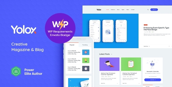 Yolox – Business Magazine & Startup Blog WordPress Theme