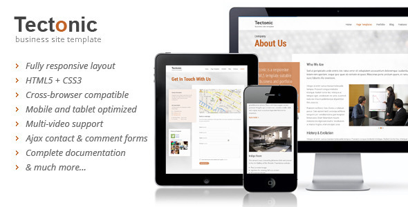 Tectonic – Responsive HTML5 Template