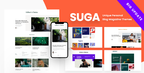 Suga – Magazine and Blog WordPress Theme