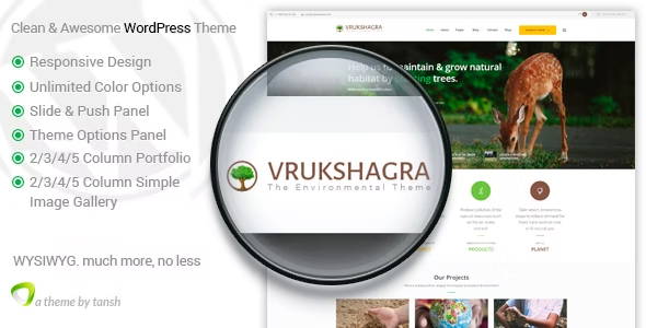 Vrukshagra – Environmental WordPress Theme