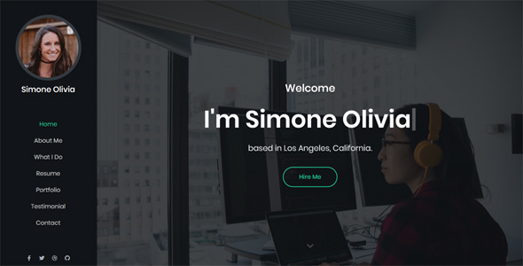 Simone – Personal Portfolio Template