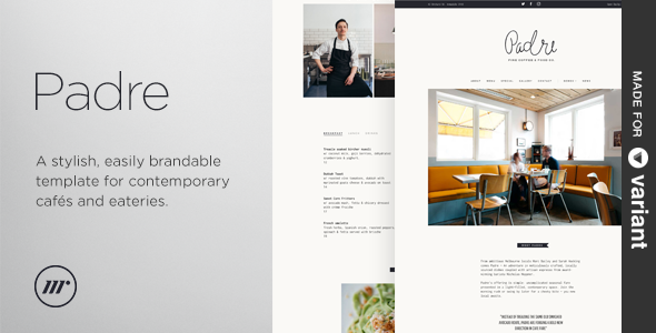 Padre – Cafe & Restaurant + Variant Page Builder