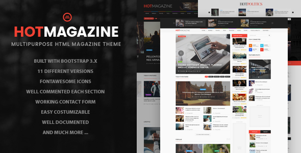 Hotmagazine – News & Magazine HTML Template