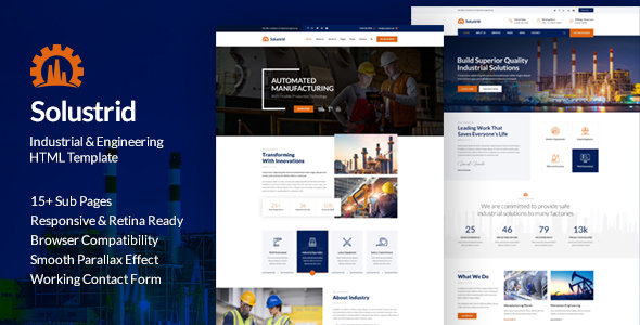 Solustrid – Factory & Industrial Business HTML Template