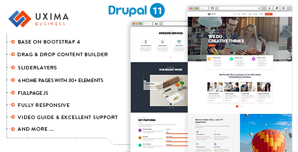 Uxima – Responsive Multipurpose Business Drupal 11.3 Theme