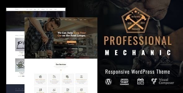 Mechanic –  Auto Repair WordPress Theme